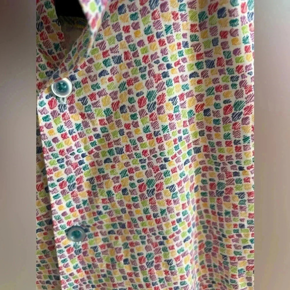 Robert Graham Pocatello Classic Fit Short Sleeve Stretch Shirt Multi Large - Picture 6 of 6